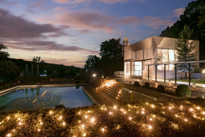 結婚式，名古屋,ガラス,緑,青空